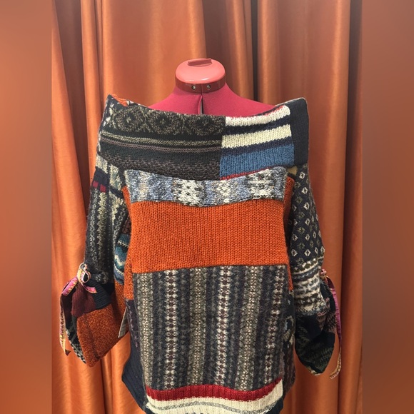 Colorful Patchwork Sweater by Myco Anna. New - Picture 3 of 9